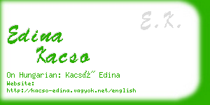 edina kacso business card